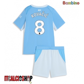 Manchester City Mateo Kovacic #8 Prima Maglia Bambino 2026-27 Manica Corta (+ Pantaloni corti)